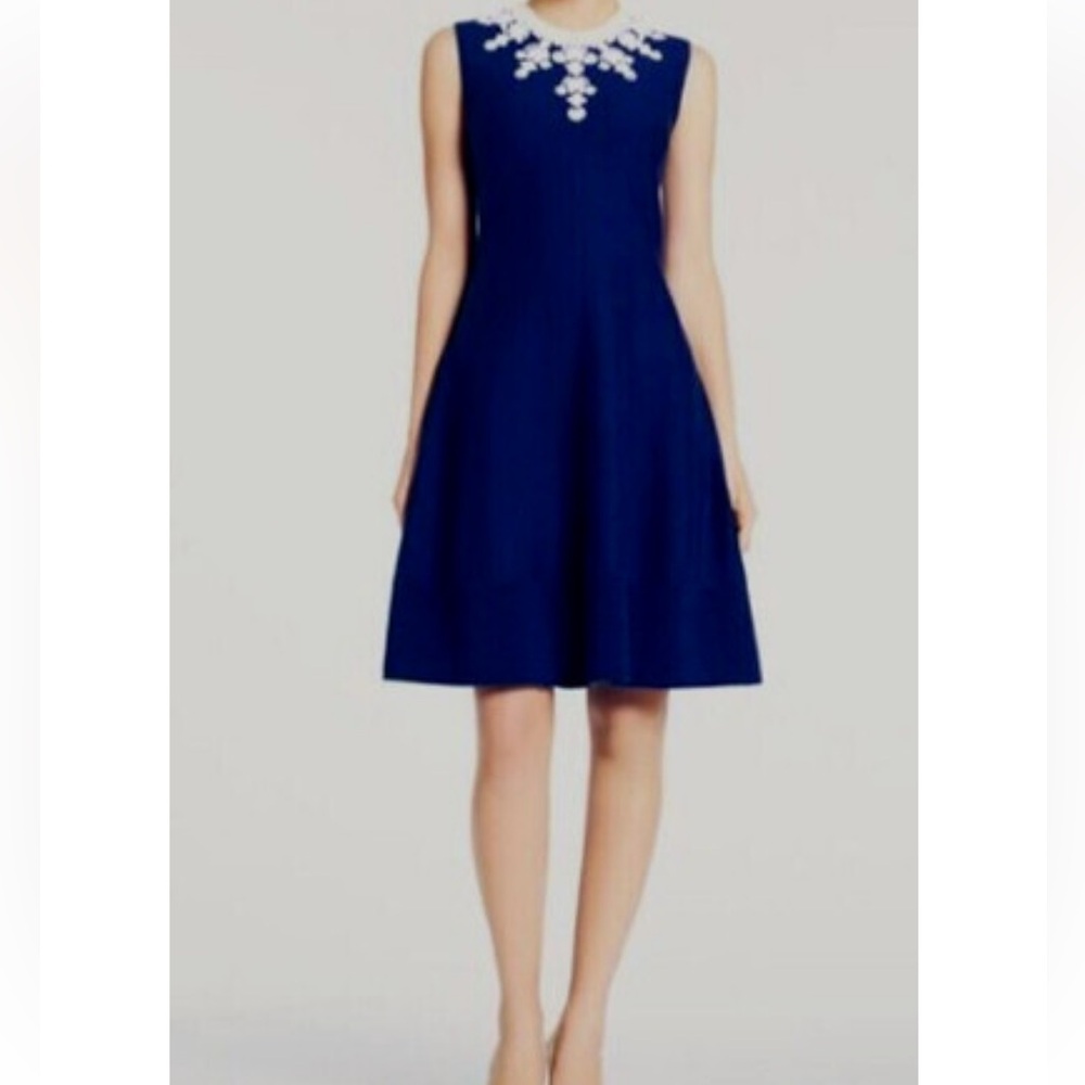 Kate Spade Blue and Silver Embellished Mini Dress